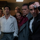 Billy Magnussen as Paulie Walnuts, Jon Bernthal as Johnny Soprano, Corey Stoll as Junior Soprano (in back), John Magaro as Silvio Dante, Ray Liotta as “Hollywood Dick” Moltisanti, and Alessandro Nivola as Dickie Moltisanti in The Many Saints Of Newark